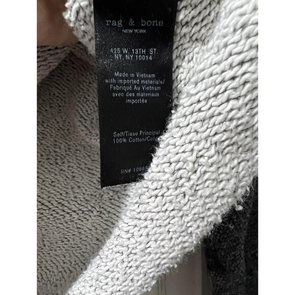 Rag & Bone Madeline terry Cotton Funnel Neck Pullover Sweatshirt XXS A001365 - Picture 5 of 8